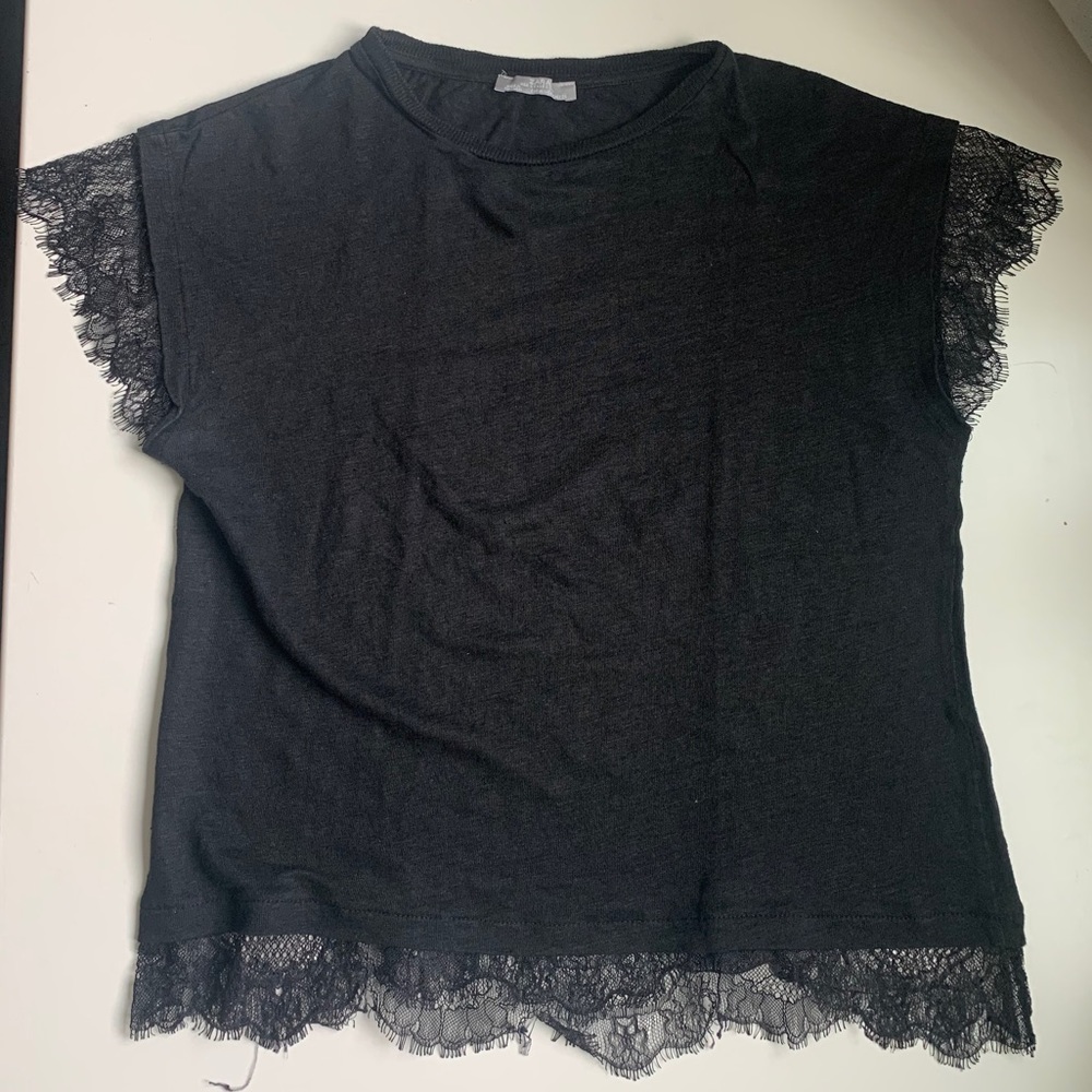 Zara Collection Lace Trim Top